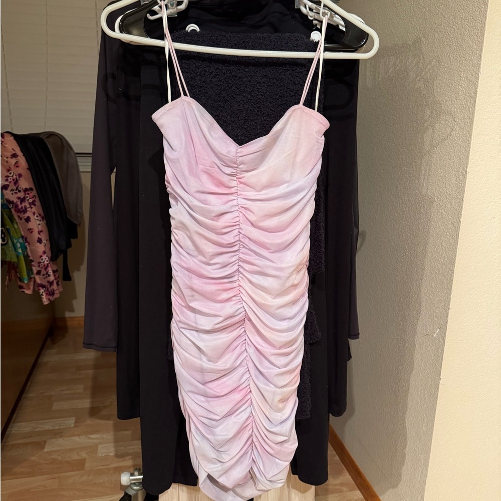 Windsor Blush Ruched Mini Dress